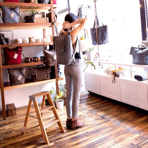 Moop Backpack 3 in color Cereal. Made in Pittsburgh, PA! - Picture 2 of 16